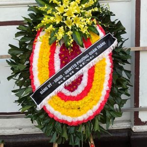vòng hoa vải đám tang