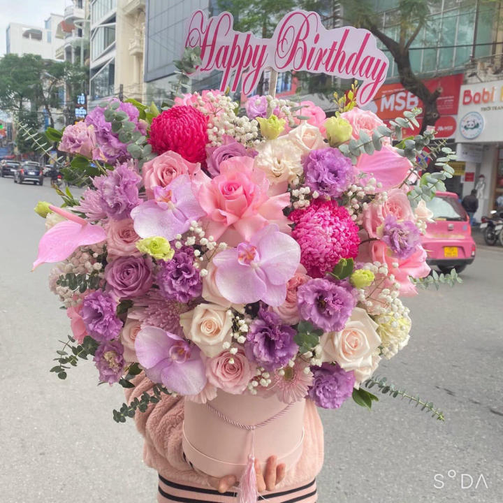 giỏ hoa sinh nhật người yêu