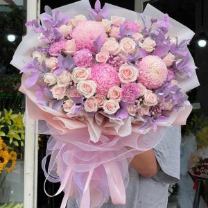 bó hoa 14/2, bó hoa 14/2 đẹp