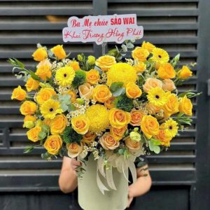 giỏ hoa khai trương, hoa khai trương đẹp