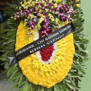 vòng hoa vải đám tang