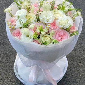 Bó Hoa Xanh Hồng