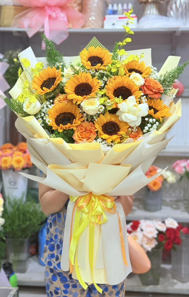 bó hoa hướng dương, bó hoa hướng dương đẹp