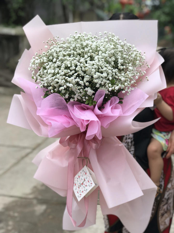 bó hoa đẹp, bó hoa baby đẹp, bó hoa baby sinh nhật
