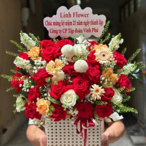 Giỏ hoa sinh nhật vợ