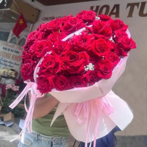 Bó hoa tươi tròn