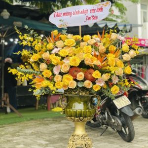 chậu hoa sinh nhật cao cấp