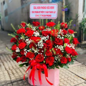 giỏ hoa sinh nhật vợ