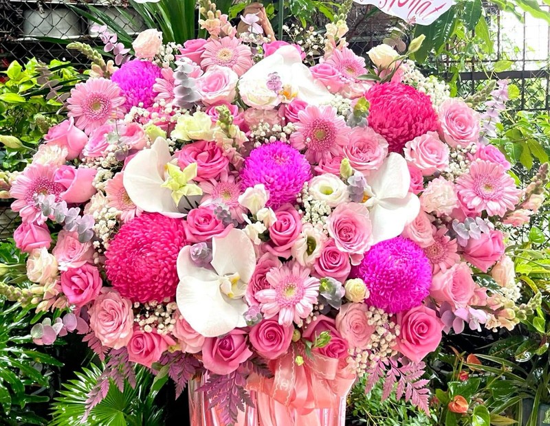 Mẫu giỏ hoa tươi tone pastel thanh lịch tại shop hoa tươi Mesoy Florist quận Hồng Bàng
