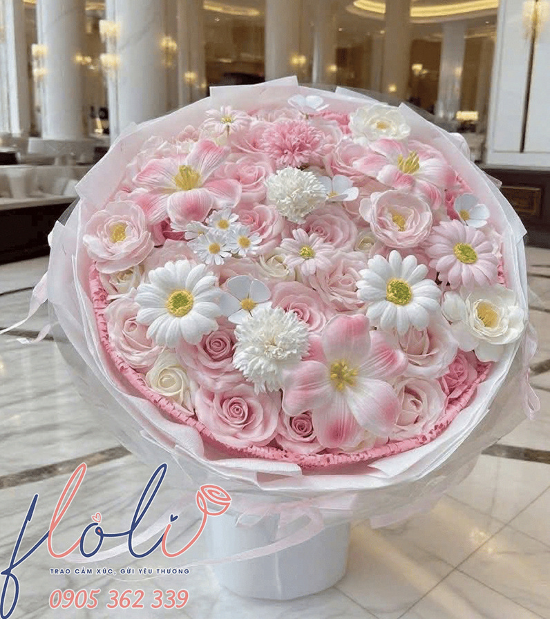 Mẫu giỏ hoa tươi tại FLoLi