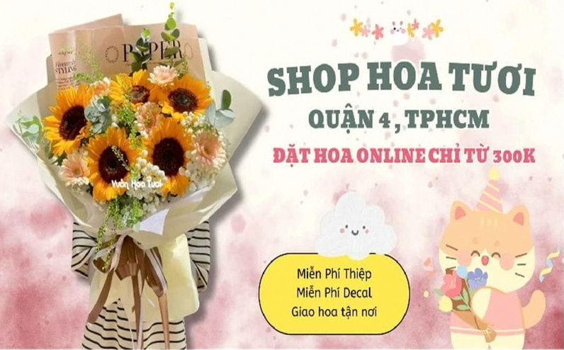 Shop vườn hoa tươi tại Quận 4