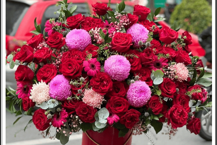 Kệ hoa khai trương và hoa sự kiện của Hoa Tươi Đất Việt tại hội nghị quận Bình Tân TP.HCM