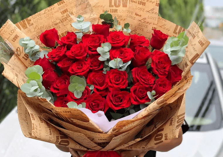 Bó hoa tươi tại shop Hồng Nhung Flower quận Bình Thạnh