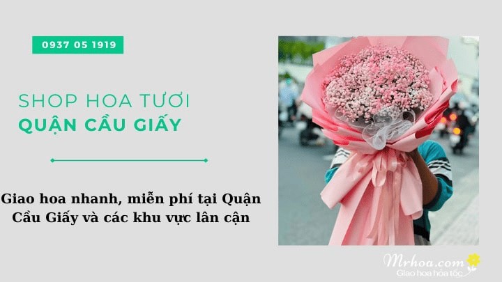 Mẫu hoa tươi đa dạng giao nhanh tại shop hoa tươi Cầu Giấy MrHoa