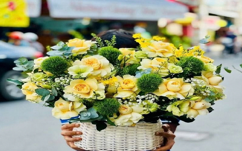 Mẫu giỏ hoa tại Hoa Tươi An Nhiên