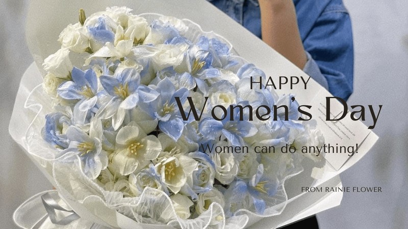 Mẫu hoa tươi mang phong cách Hàn Quốc tại cửa hàng Rainie Flower quận Tây Hồ, Hà Nội