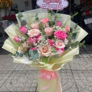 bó hoa 14/2, bó hoa 14/2 đẹp