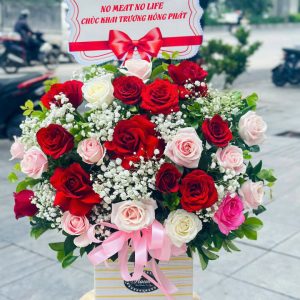 hoa khai trương, giỏ hoa khai trương