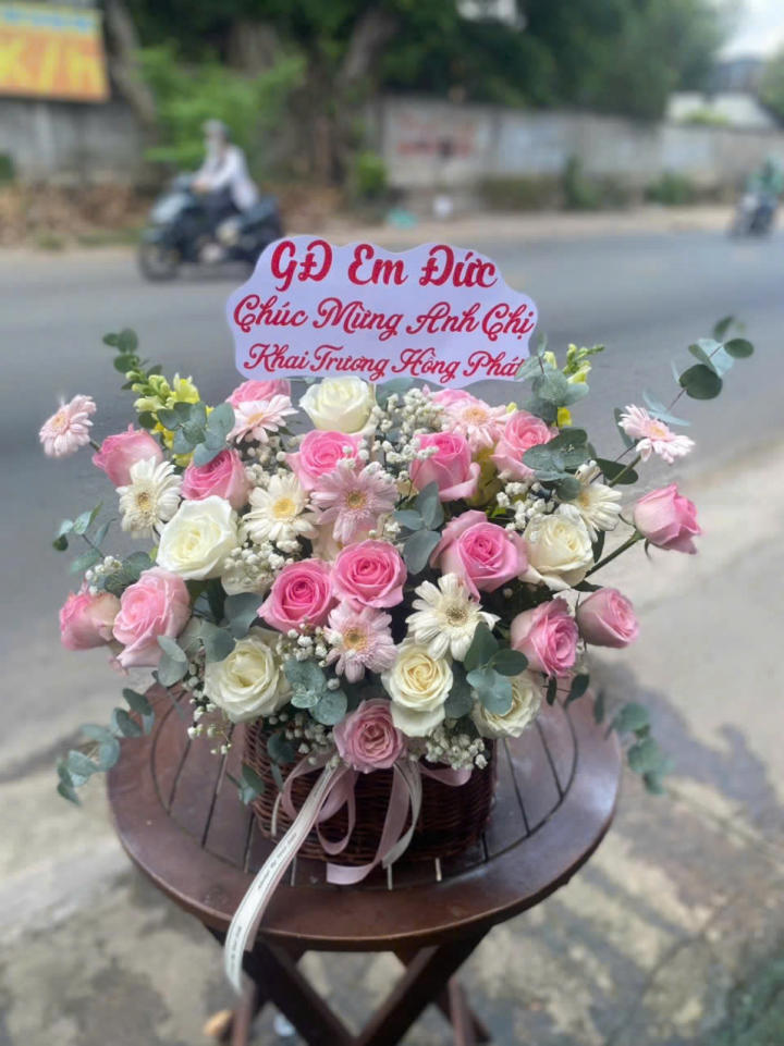 giỏ hoa khai trương, hoa khai trương đẹp
