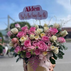 Giỏ hoa sinh nhật vợ