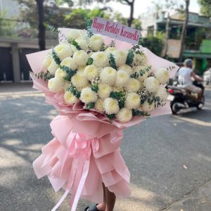 bó hoa đẹp, bó hoa cúc mẫu đơn đẹp, bó hoa sinh nhật đẹp