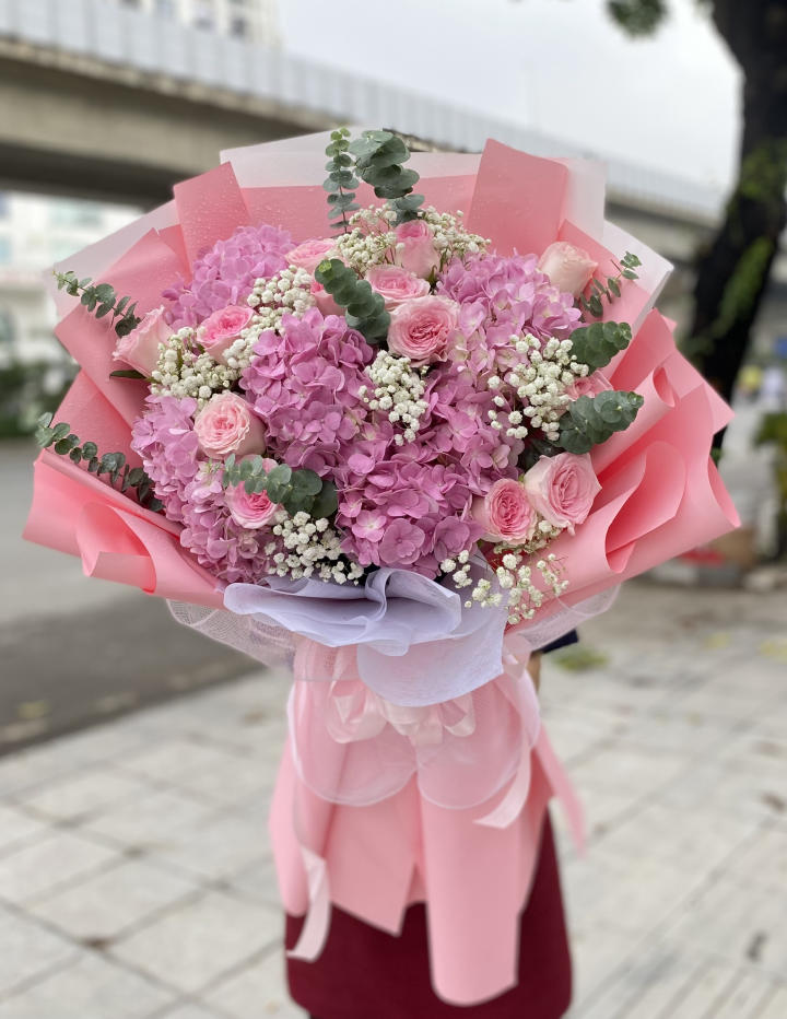 bó hoa đẹp, bó hoa cẩm tú cầu đẹp