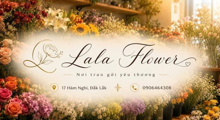 Không gian shop hoa tươi Lala Flower Buôn Ma Thuột tại 17 Hàm Nghi Đắk Lắk