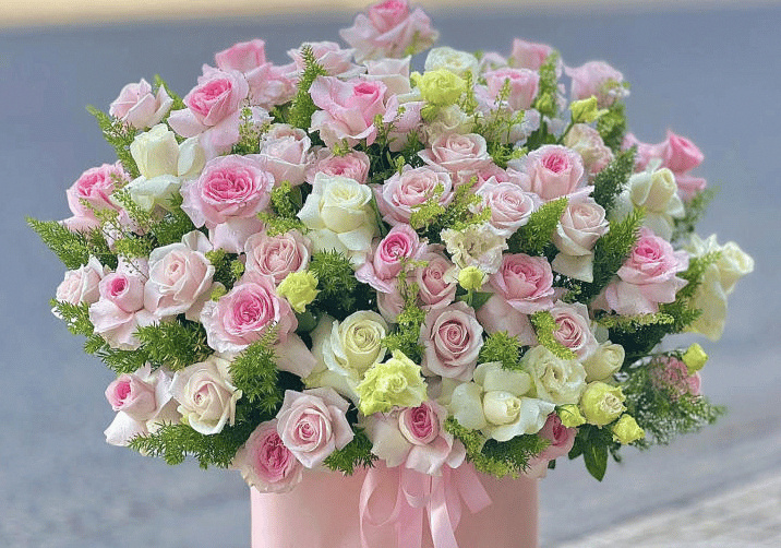 Mẫu hoa tươi nghệ thuật đẹp được thiết kế tại LINH FLOWER - Shop hoa tươi Cà Mau