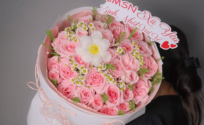 Bó hoa tươi tại shop hoa tươi Cam Ranh Hoa Bốn Mùa