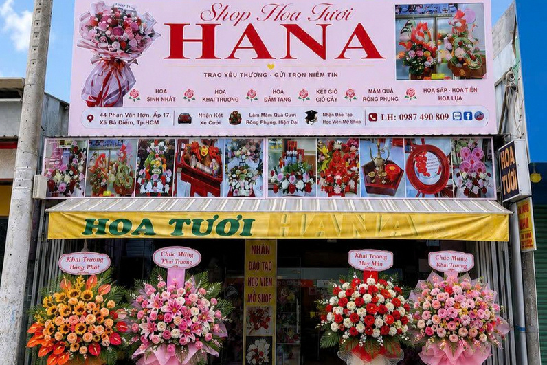 Cửa hàng hoa tươi Hana.