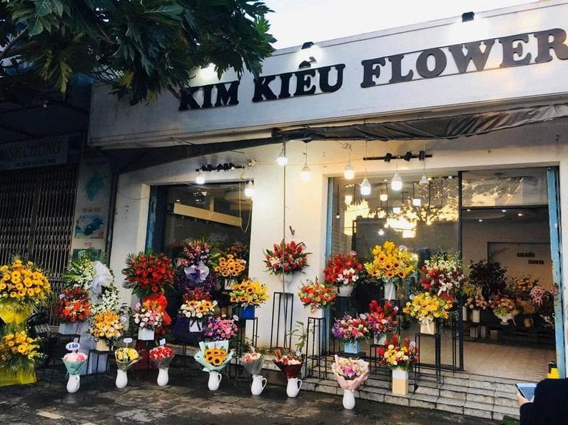 Mặt tiền cửa hàng Kim Kiều Flower - Shop hoa tươi Liên Chiểu Đà Nẵng uy tín và chất lượng