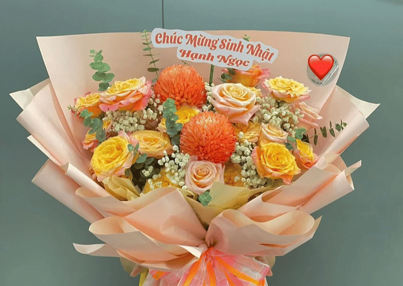Mẫu hoa tươi thắm tại shop hoa tươi Pink Flower Thanh Khê Đà Nẵng